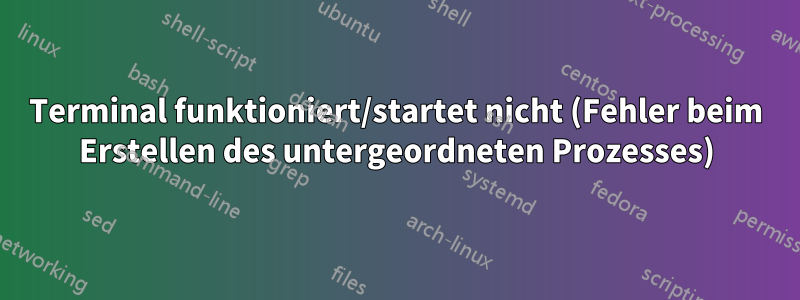 Terminal funktioniert/startet nicht (Fehler beim Erstellen des untergeordneten Prozesses)