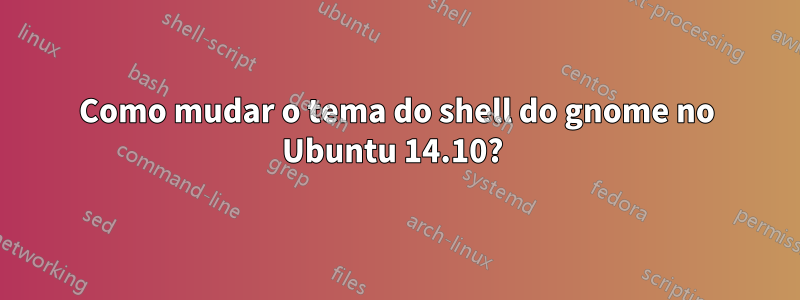 Como mudar o tema do shell do gnome no Ubuntu 14.10? 