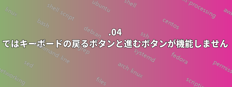 14.04 ではキーボードの戻るボタンと進むボタンが機能しません