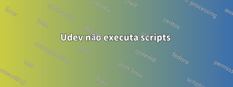 Udev não executa scripts