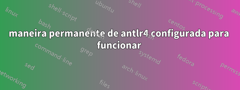 maneira permanente de antlr4 configurada para funcionar