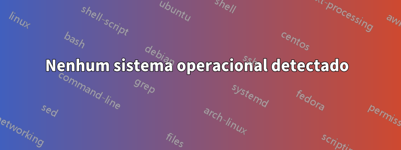 Nenhum sistema operacional detectado 