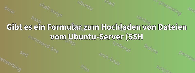 Gibt es ein Formular zum Hochladen von Dateien vom Ubuntu-Server (SSH) auf MEGA (mega.co.nz)?