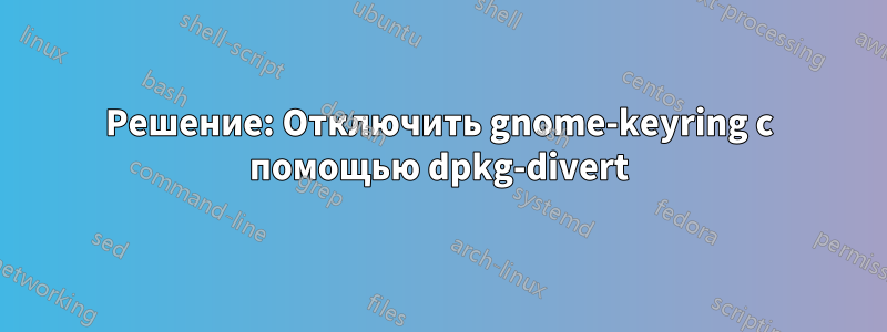 Решение: Отключить gnome-keyring с помощью dpkg-divert