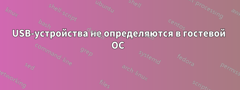 USB-устройства не определяются в гостевой ОС 