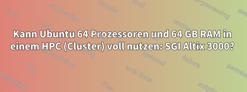 Kann Ubuntu 64 Prozessoren und 64 GB RAM in einem HPC (Cluster) voll nutzen: SGI Altix 3000?