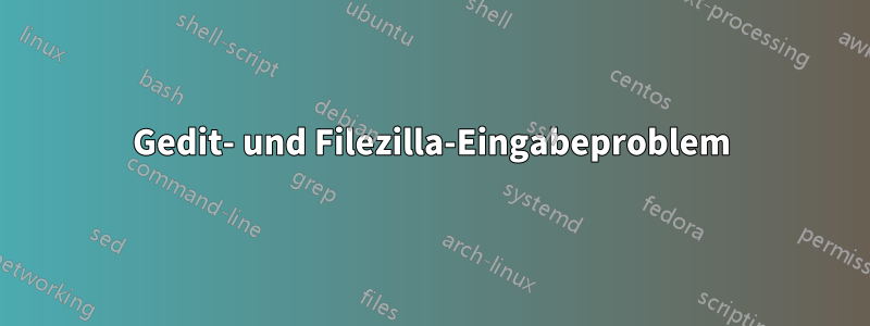 Gedit- und Filezilla-Eingabeproblem