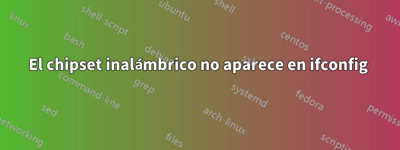 El chipset inalámbrico no aparece en ifconfig
