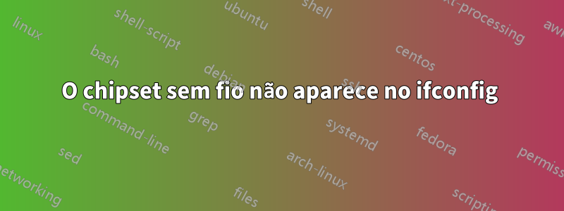 O chipset sem fio não aparece no ifconfig