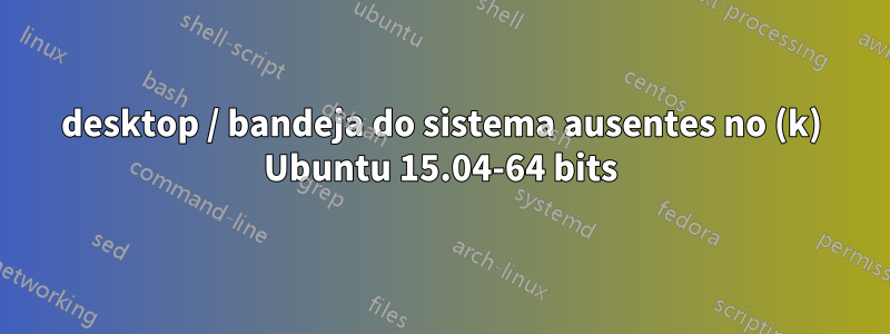 desktop / bandeja do sistema ausentes no (k) Ubuntu 15.04-64 bits