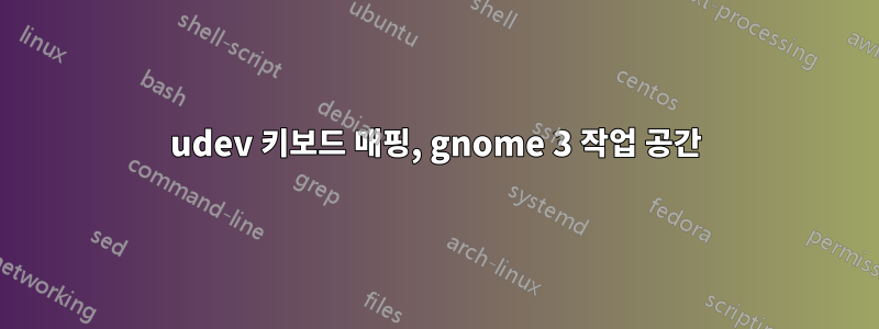 udev 키보드 매핑, gnome 3 작업 공간