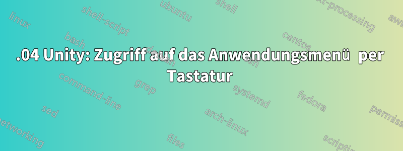 15.04 Unity: Zugriff auf das Anwendungsmenü per Tastatur