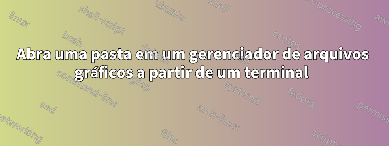 Abra uma pasta em um gerenciador de arquivos gráficos a partir de um terminal 