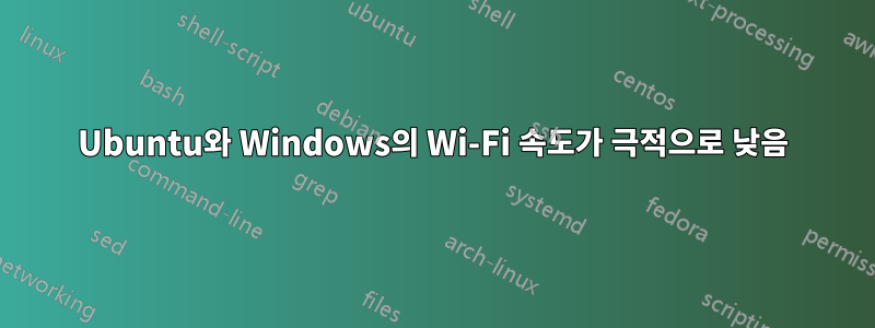 Ubuntu와 Windows의 Wi-Fi 속도가 극적으로 낮음