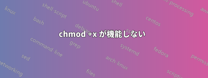 chmod +x が機能しない 