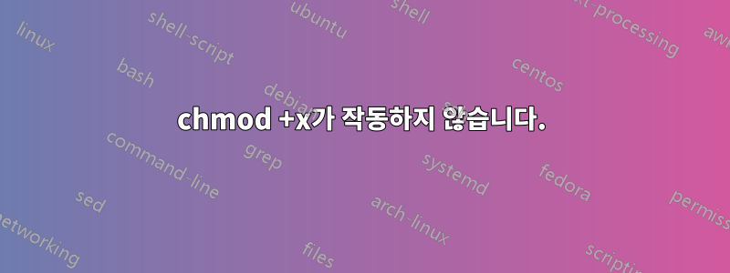 chmod +x가 작동하지 않습니다.