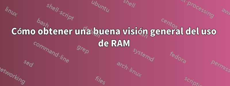 Cómo obtener una buena visión general del uso de RAM