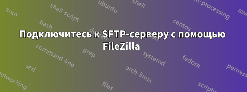 Подключитесь к SFTP-серверу с помощью FileZilla 