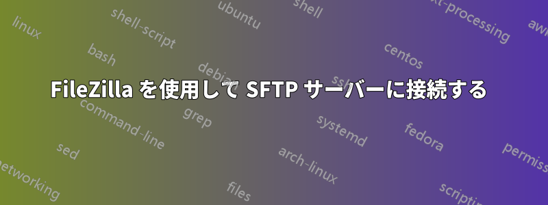FileZilla を使用して SFTP サーバーに接続する 