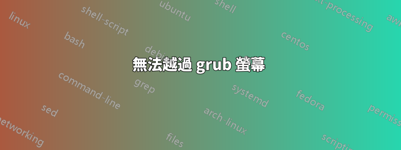 無法越過 grub 螢幕