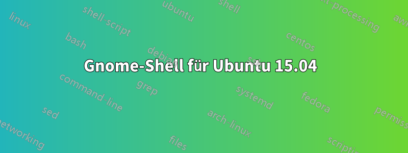 Gnome-Shell für Ubuntu 15.04 