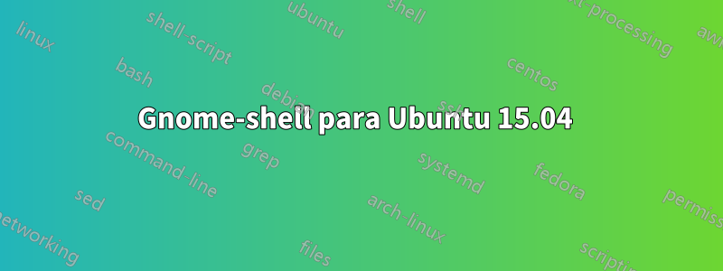 Gnome-shell para Ubuntu 15.04 