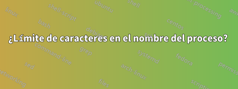 ¿Límite de caracteres en el nombre del proceso?