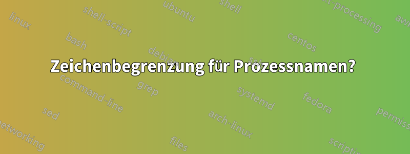 Zeichenbegrenzung für Prozessnamen?