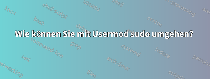 Wie können Sie mit Usermod sudo umgehen?