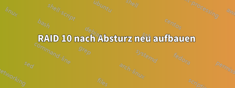 RAID 10 nach Absturz neu aufbauen