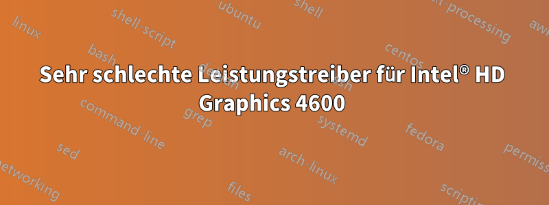 Sehr schlechte Leistungstreiber für Intel® HD Graphics 4600