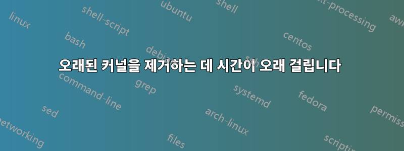 오래된 커널을 제거하는 데 시간이 오래 걸립니다