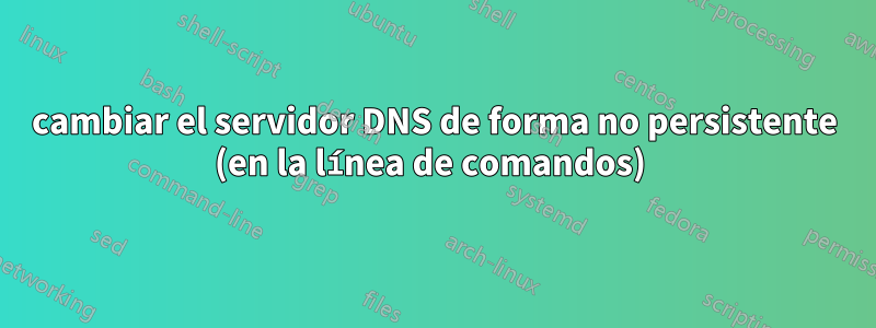 cambiar el servidor DNS de forma no persistente (en la línea de comandos) 