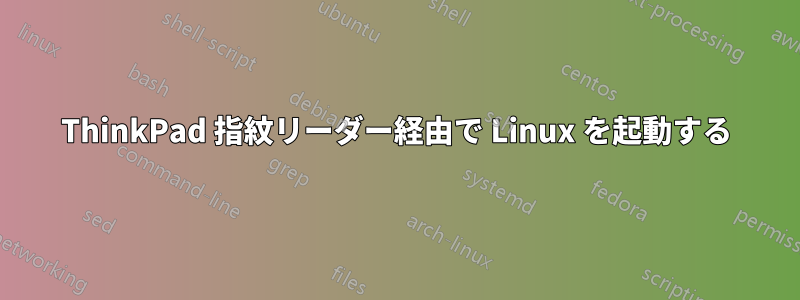 ThinkPad 指紋リーダー経由で Linux を起動する