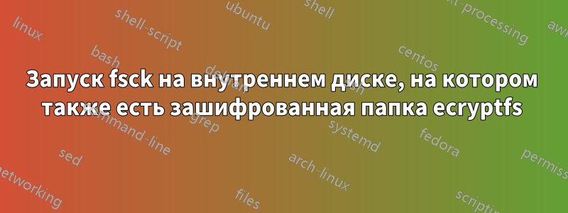 Запуск fsck на внутреннем диске, на котором также есть зашифрованная папка ecryptfs