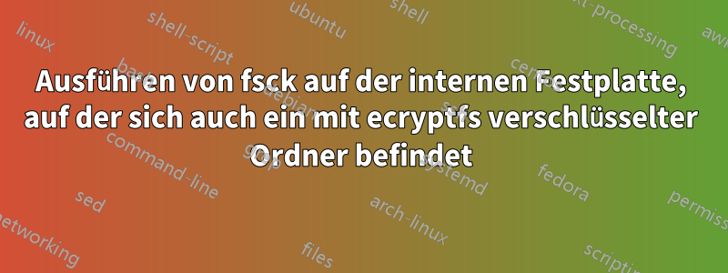 Ausführen von fsck auf der internen Festplatte, auf der sich auch ein mit ecryptfs verschlüsselter Ordner befindet