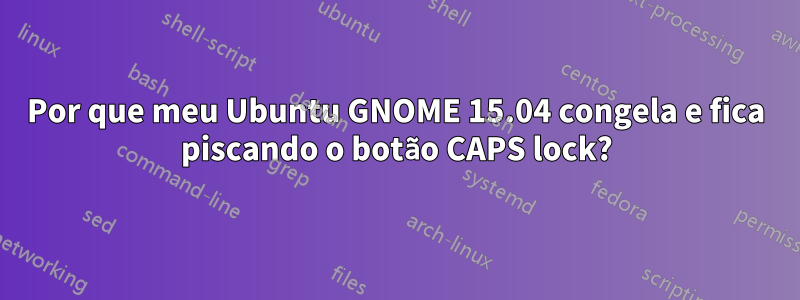 Por que meu Ubuntu GNOME 15.04 congela e fica piscando o botão CAPS lock?