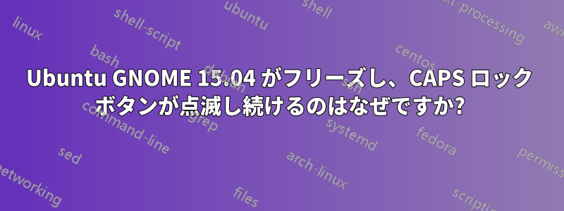 Ubuntu GNOME 15.04 がフリーズし、CAPS ロック ボタンが点滅し続けるのはなぜですか?