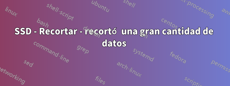 SSD - Recortar - recortó una gran cantidad de datos