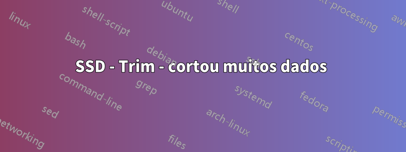 SSD - Trim - cortou muitos dados