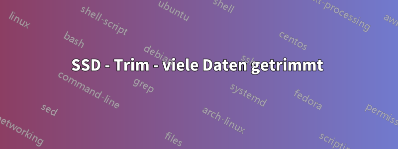 SSD - Trim - viele Daten getrimmt