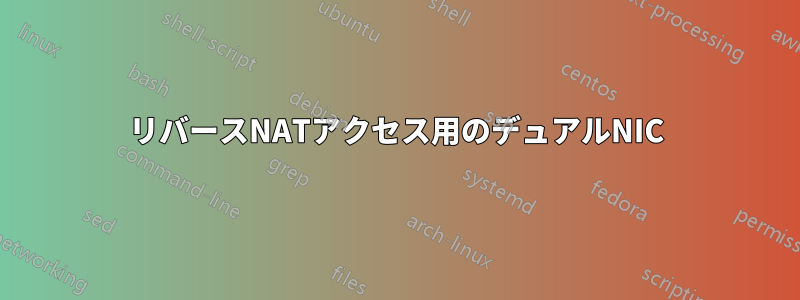 リバースNATアクセス用のデュアルNIC