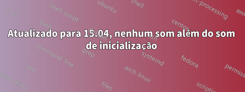 Atualizado para 15.04, nenhum som além do som de inicialização