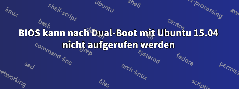 BIOS kann nach Dual-Boot mit Ubuntu 15.04 nicht aufgerufen werden