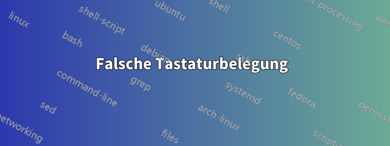 Falsche Tastaturbelegung 