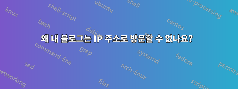 왜 내 블로그는 IP 주소로 방문할 수 없나요? 