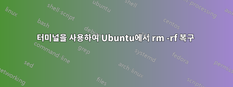 터미널을 사용하여 Ubuntu에서 rm -rf 복구