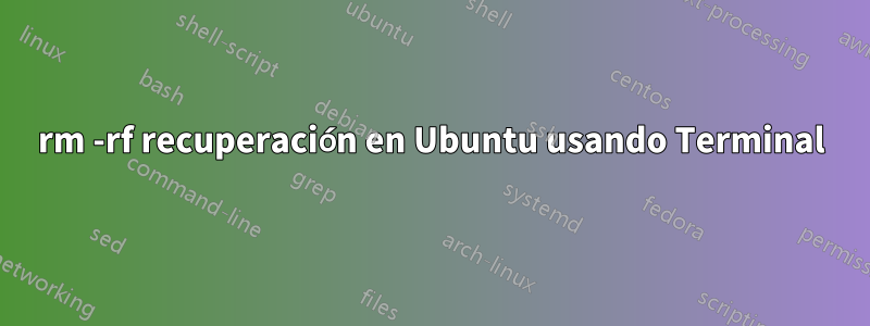 rm -rf recuperación en Ubuntu usando Terminal