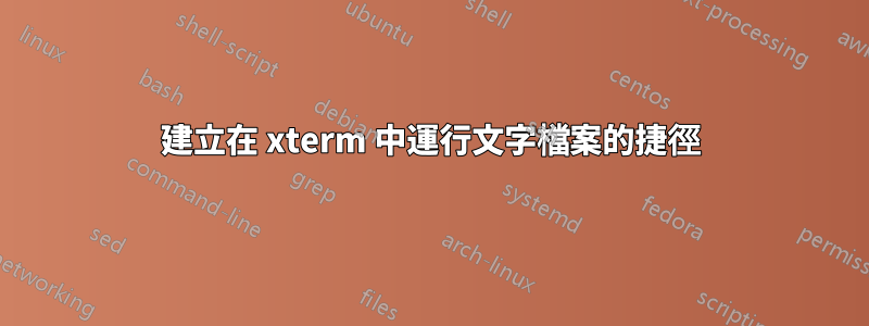 建立在 xterm 中運行文字檔案的捷徑