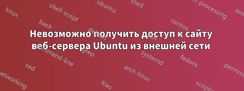 Невозможно получить доступ к сайту веб-сервера Ubuntu из внешней сети